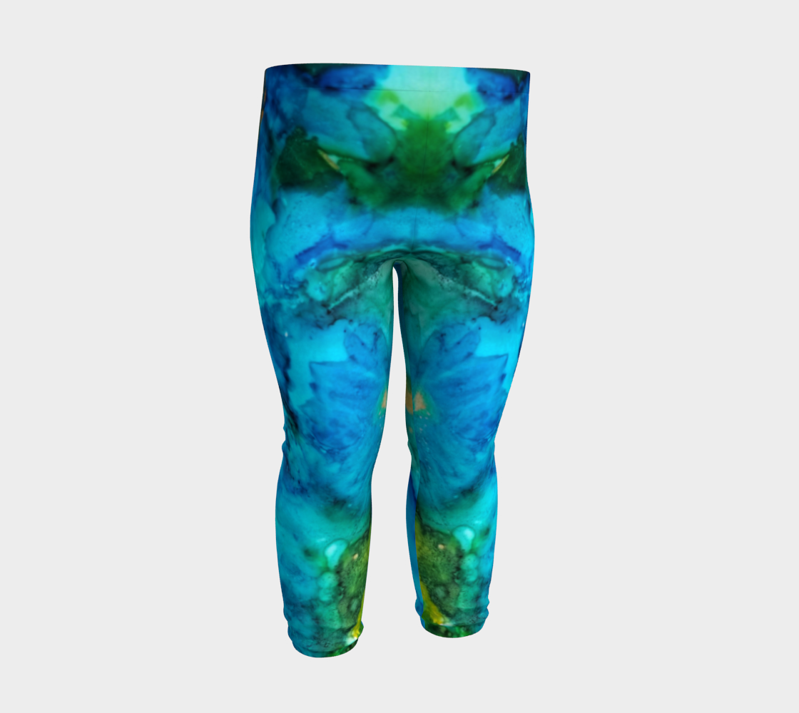 blue daisy baby leggings preview #3