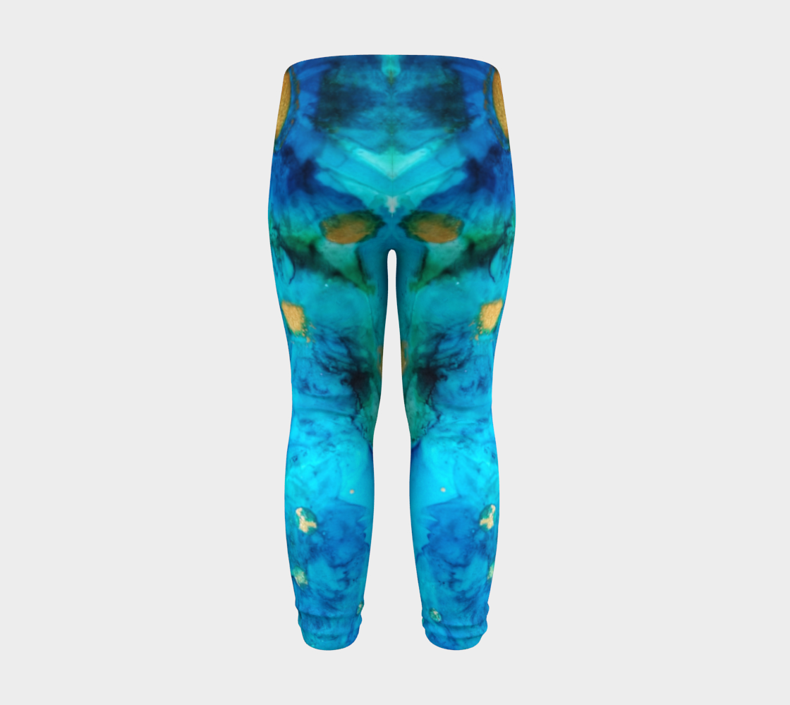 blue daisy baby leggings preview #8