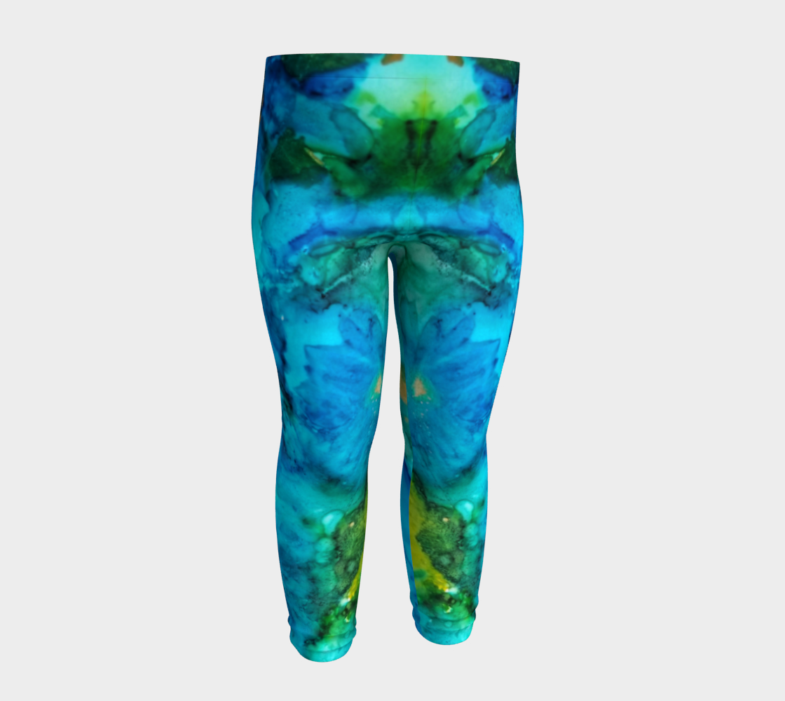 blue daisy baby leggings preview #4