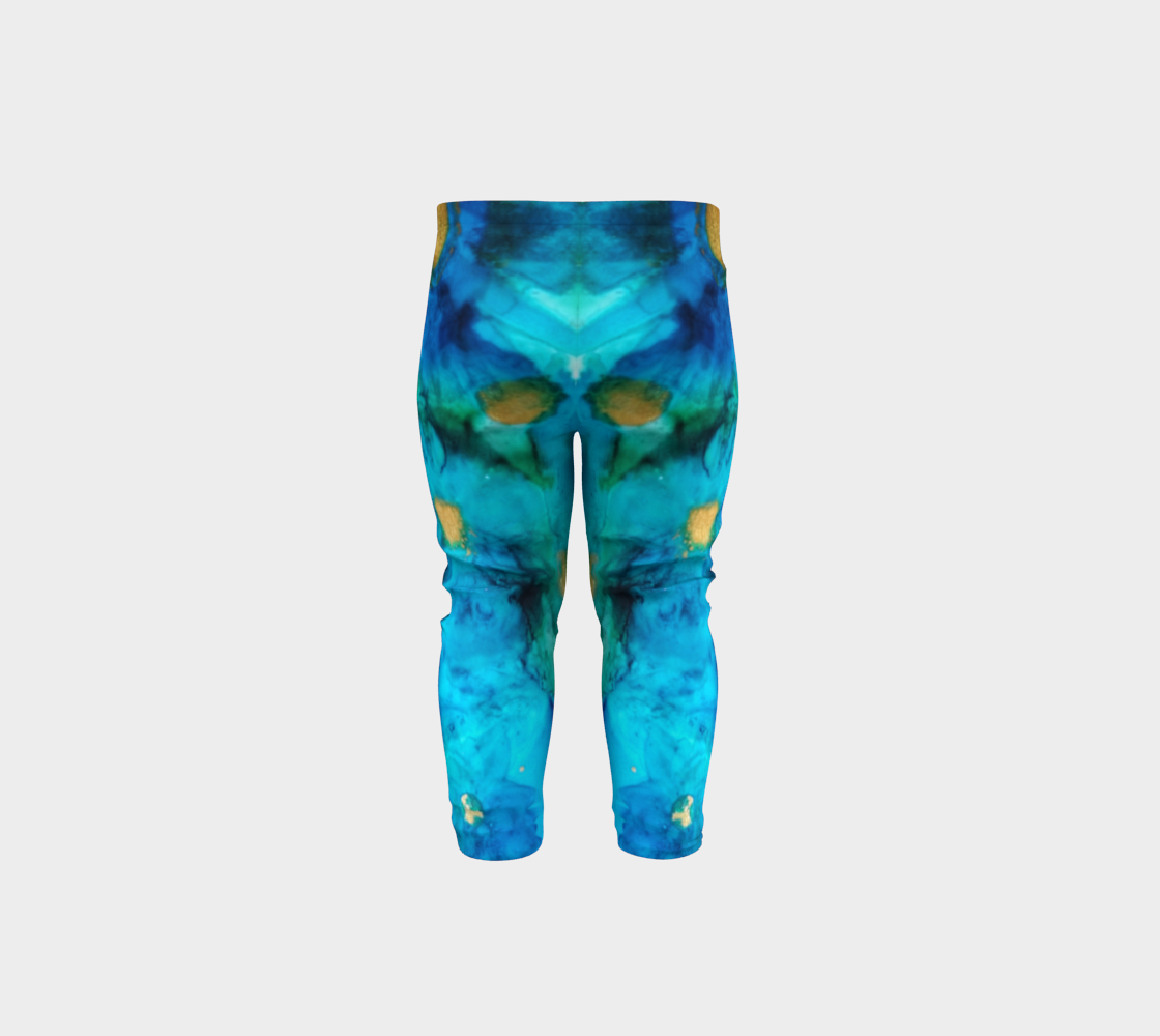 blue daisy baby leggings preview #5