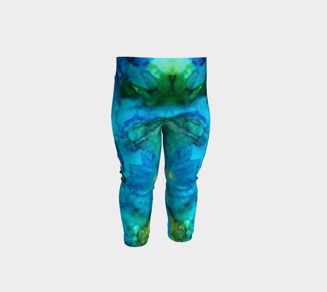blue daisy baby leggings preview #1