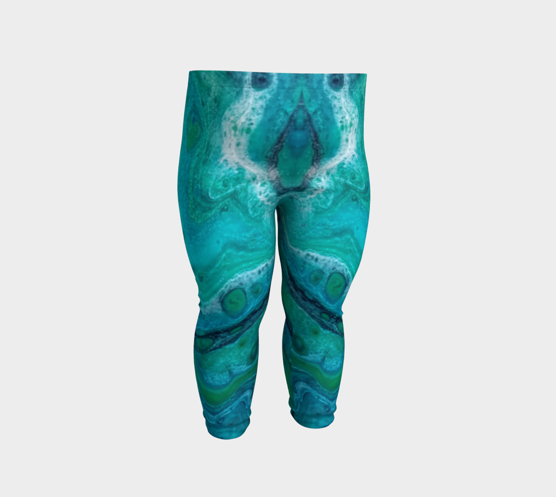 turquoise flow baby leggings preview #2