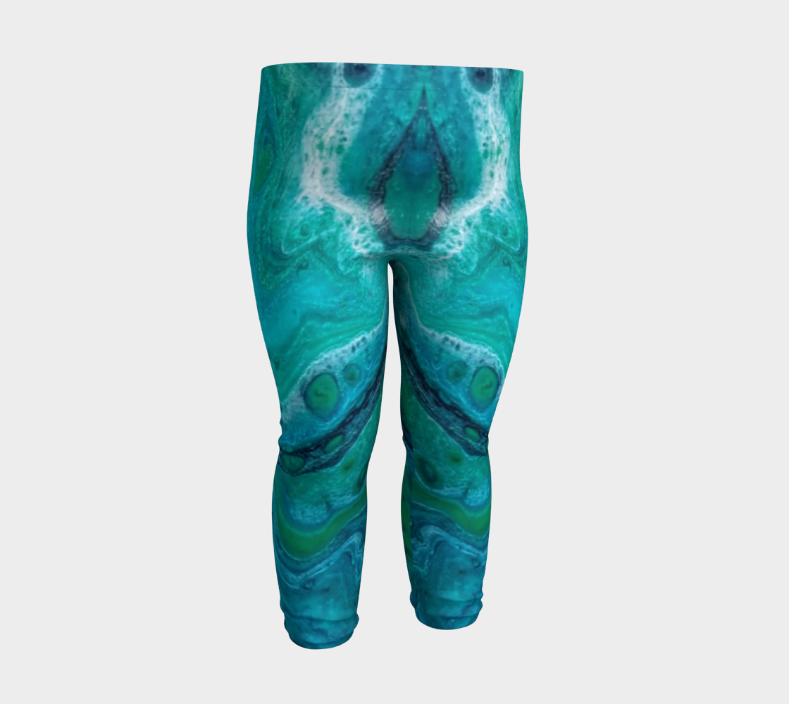 turquoise flow baby leggings preview #3