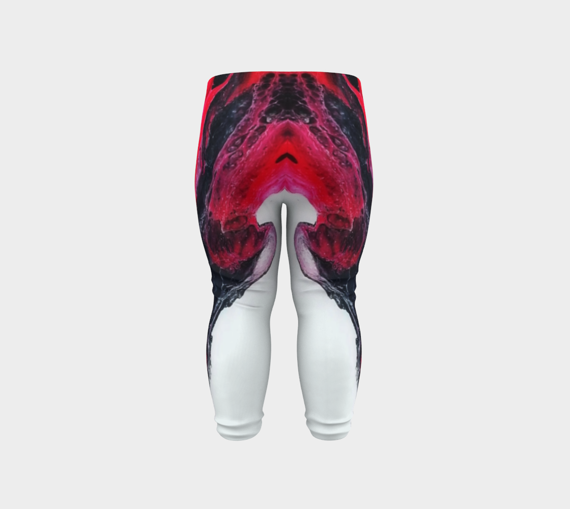 red swoosh baby leggings preview #6