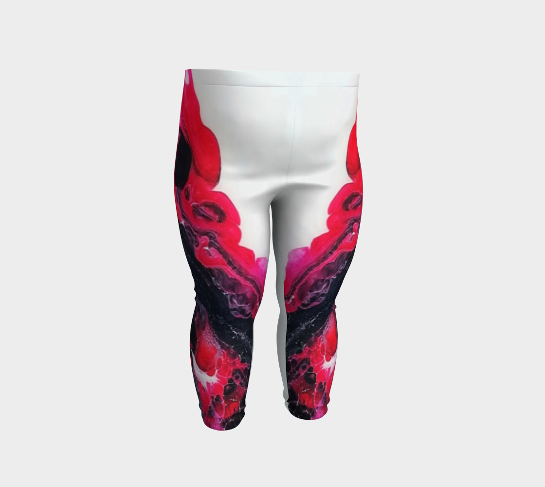 red swoosh baby leggings preview #2