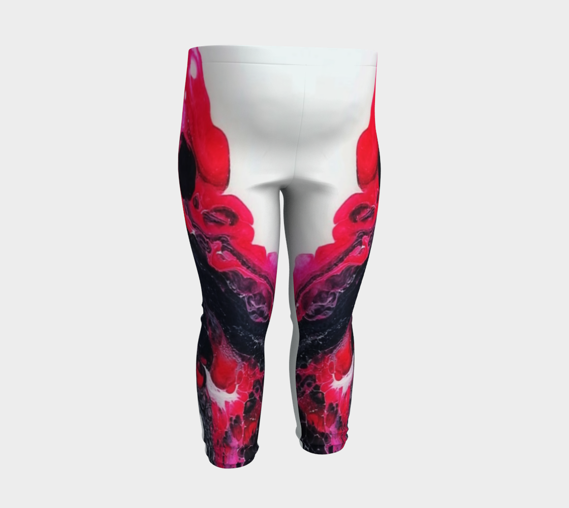 red swoosh baby leggings preview #3