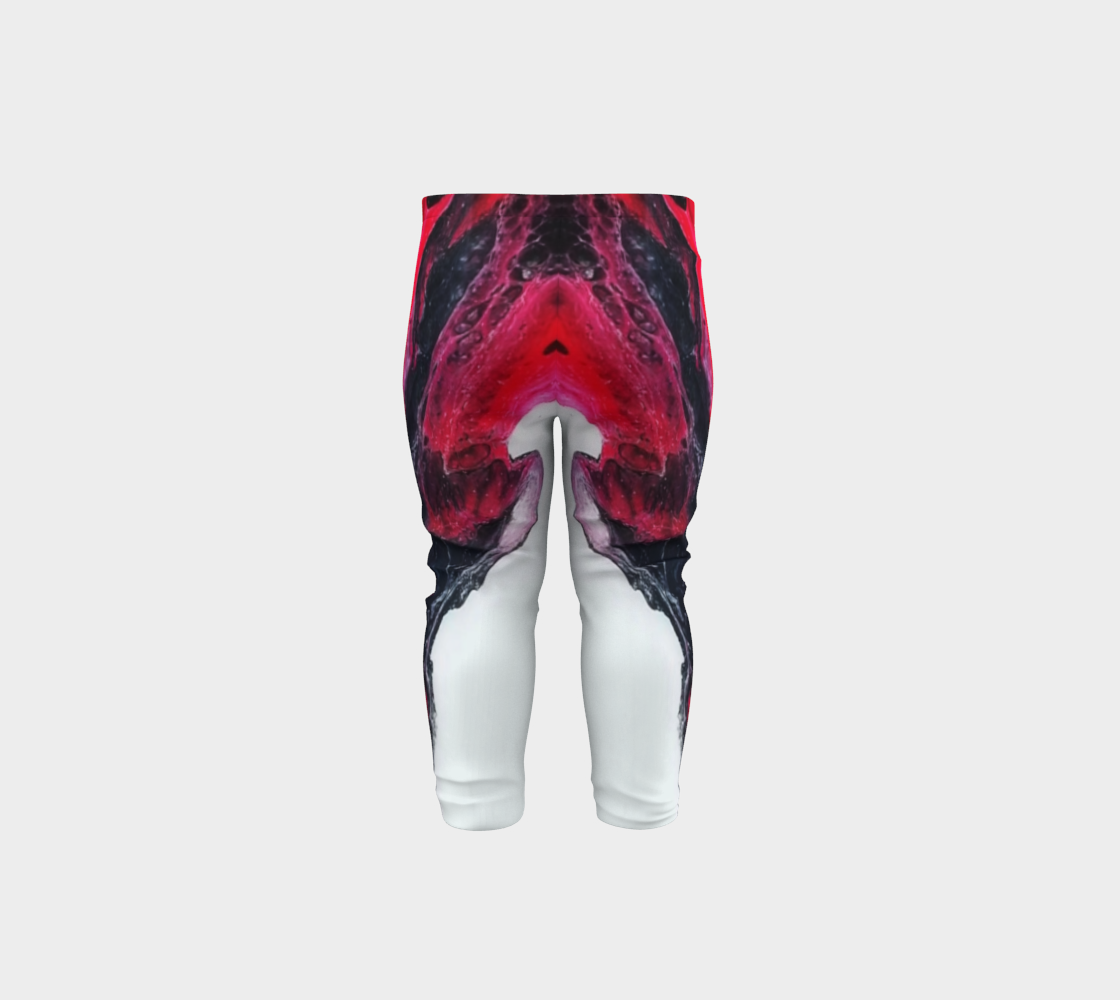 red swoosh baby leggings preview #5