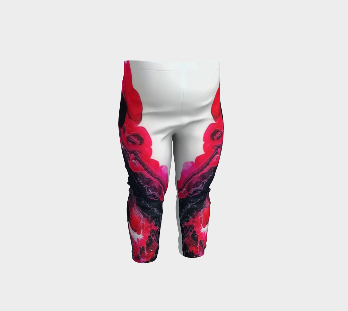 red swoosh baby leggings preview