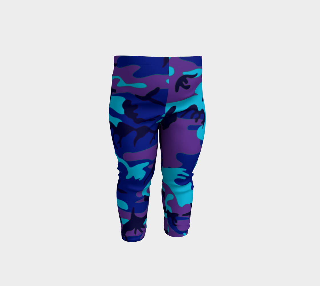 Aperçu de Blue and Purple Camouflage Baby Leggings, AWSSG