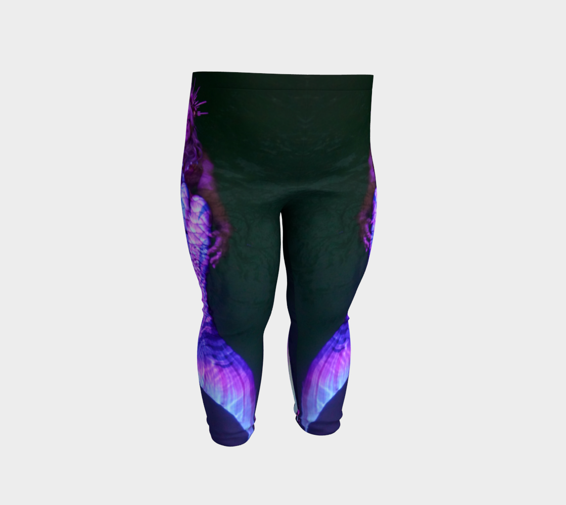 Mermaid Black Light Baby Leggings preview #2