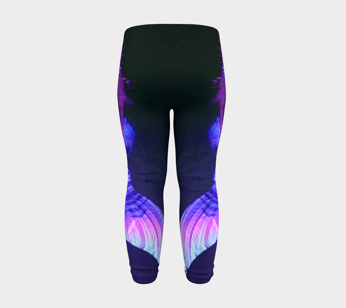 Mermaid Black Light Baby Leggings preview #8