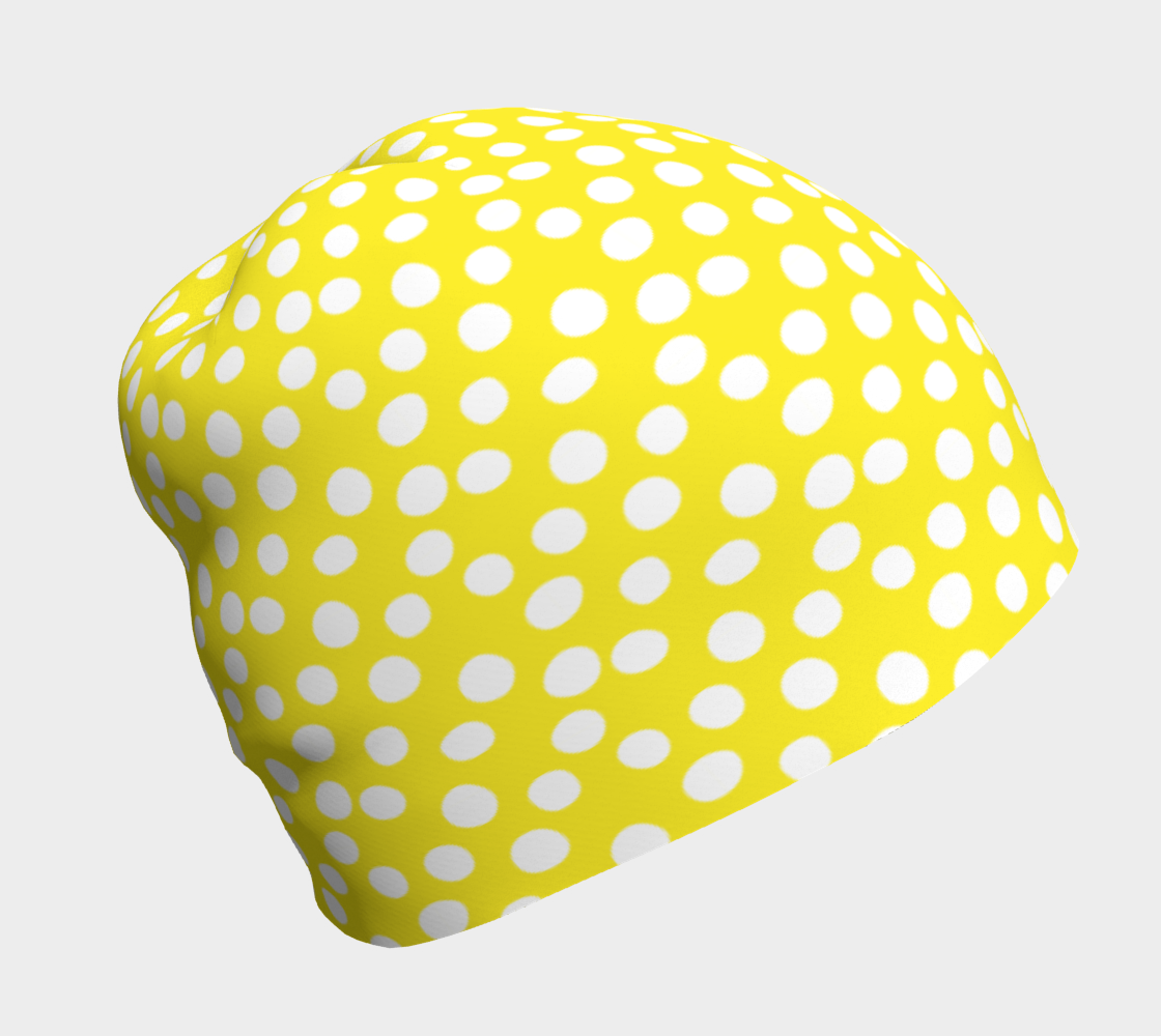 All About the Dots Beanie - Yellow Miniature #2