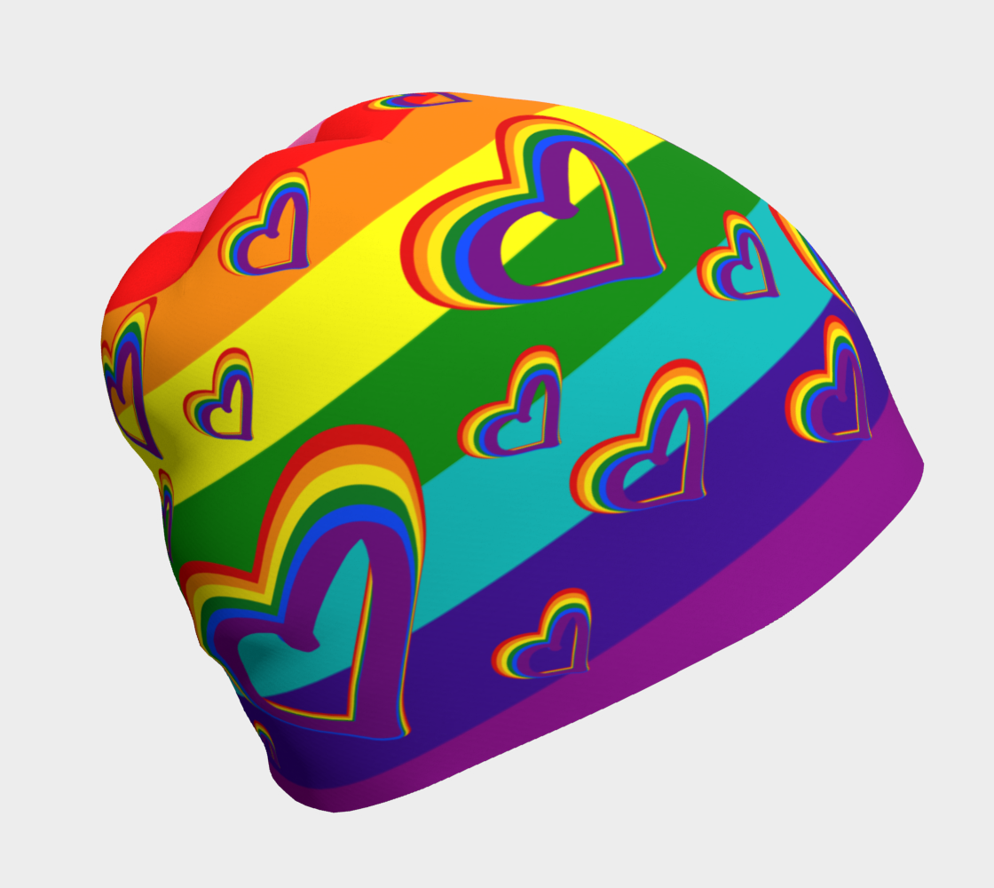 LGBTQ Gay Pride LGBT Rainbow Flag Hearts Funny Colorful Pattern preview #1