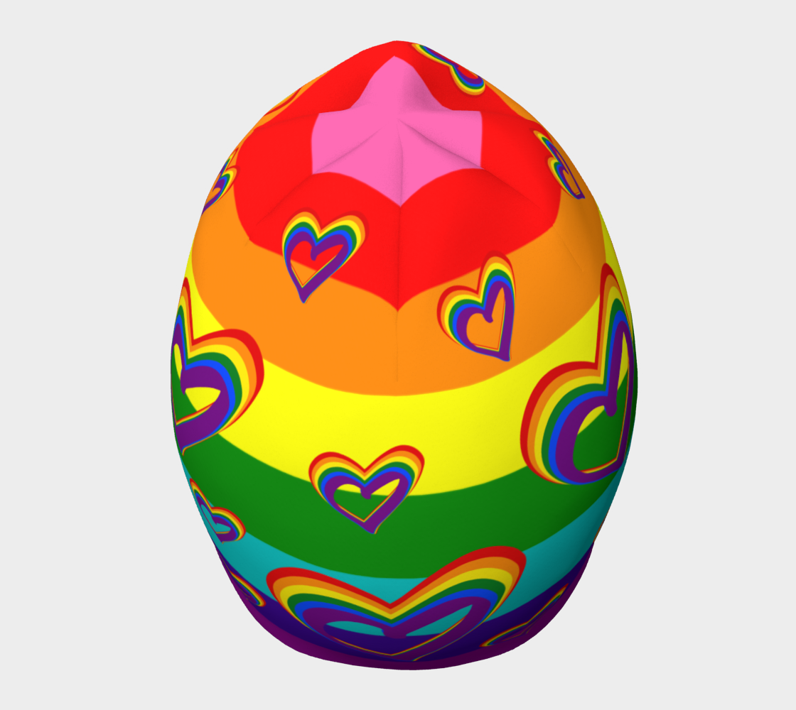 LGBTQ Gay Pride LGBT Rainbow Flag Hearts Funny Colorful Pattern preview #5