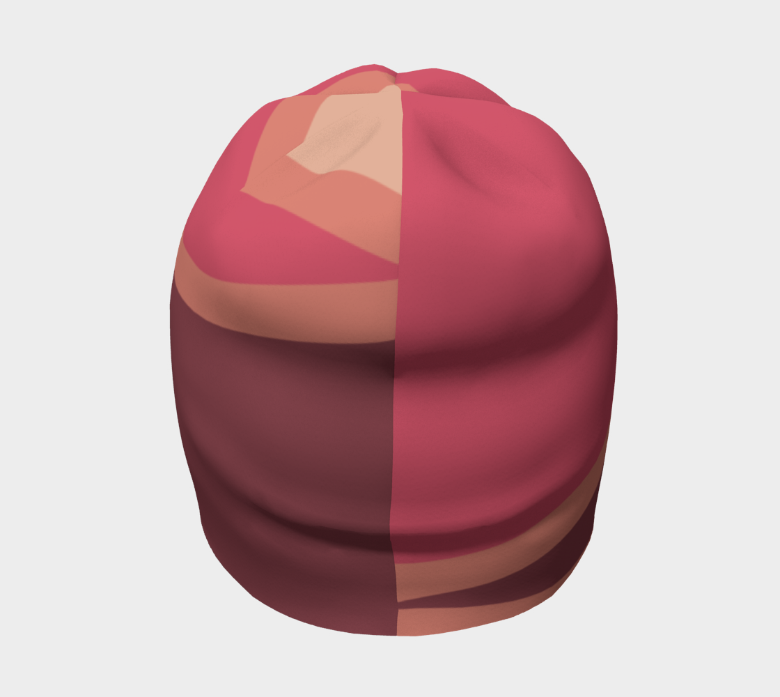 Romantic Blush Triangle Pattern Beanie preview #4