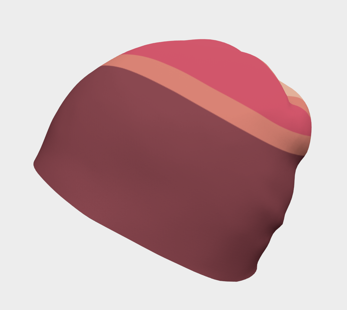 Romantic Blush Triangle Pattern Beanie preview #2
