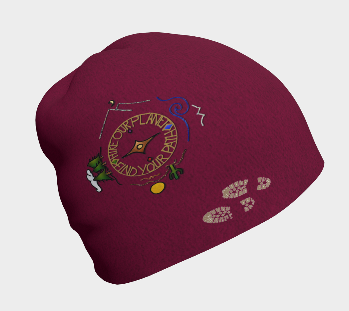 Hike Our Planet Soul Compass On Burgundy preview #1