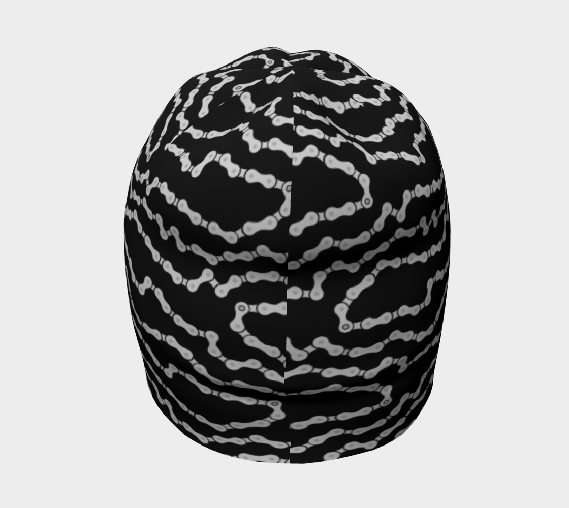Bike Chain Beanie Hat - Black preview #4