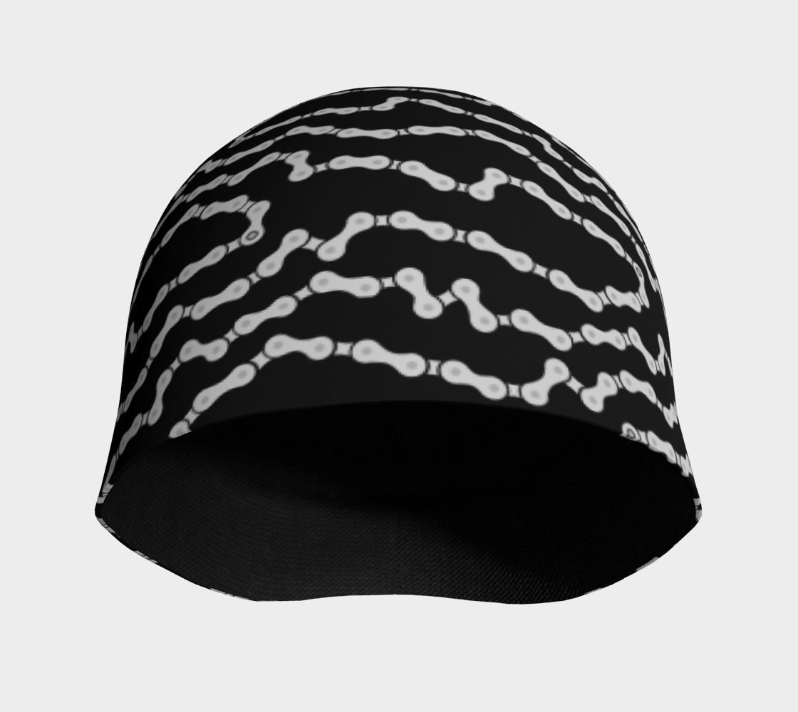 Bike Chain Beanie Hat - Black preview #3