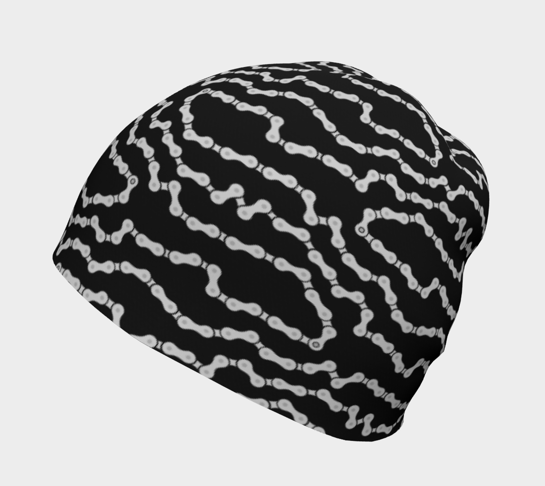 Bike Chain Beanie Hat - Black preview #2