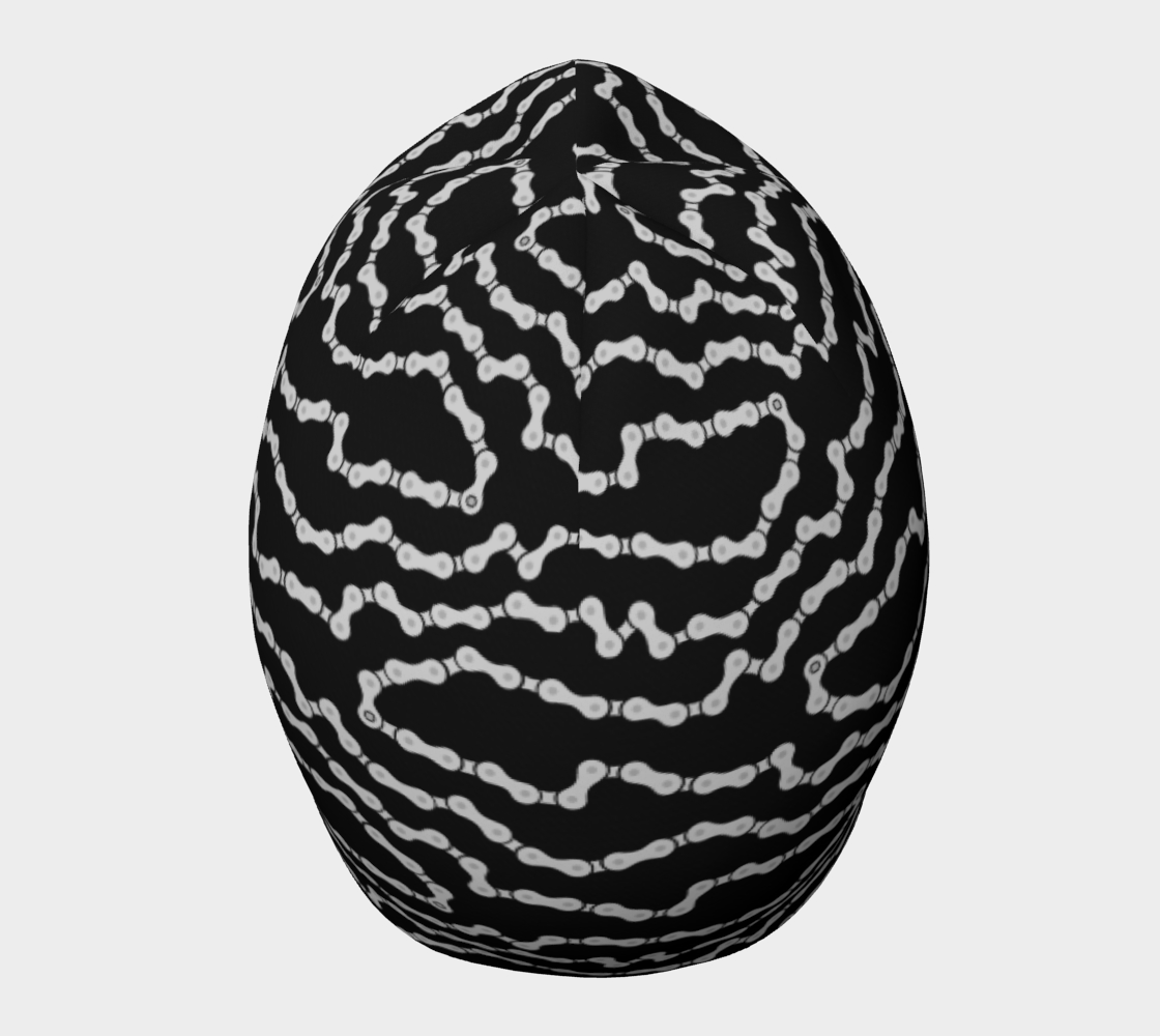 Bike Chain Beanie Hat - Black preview #5