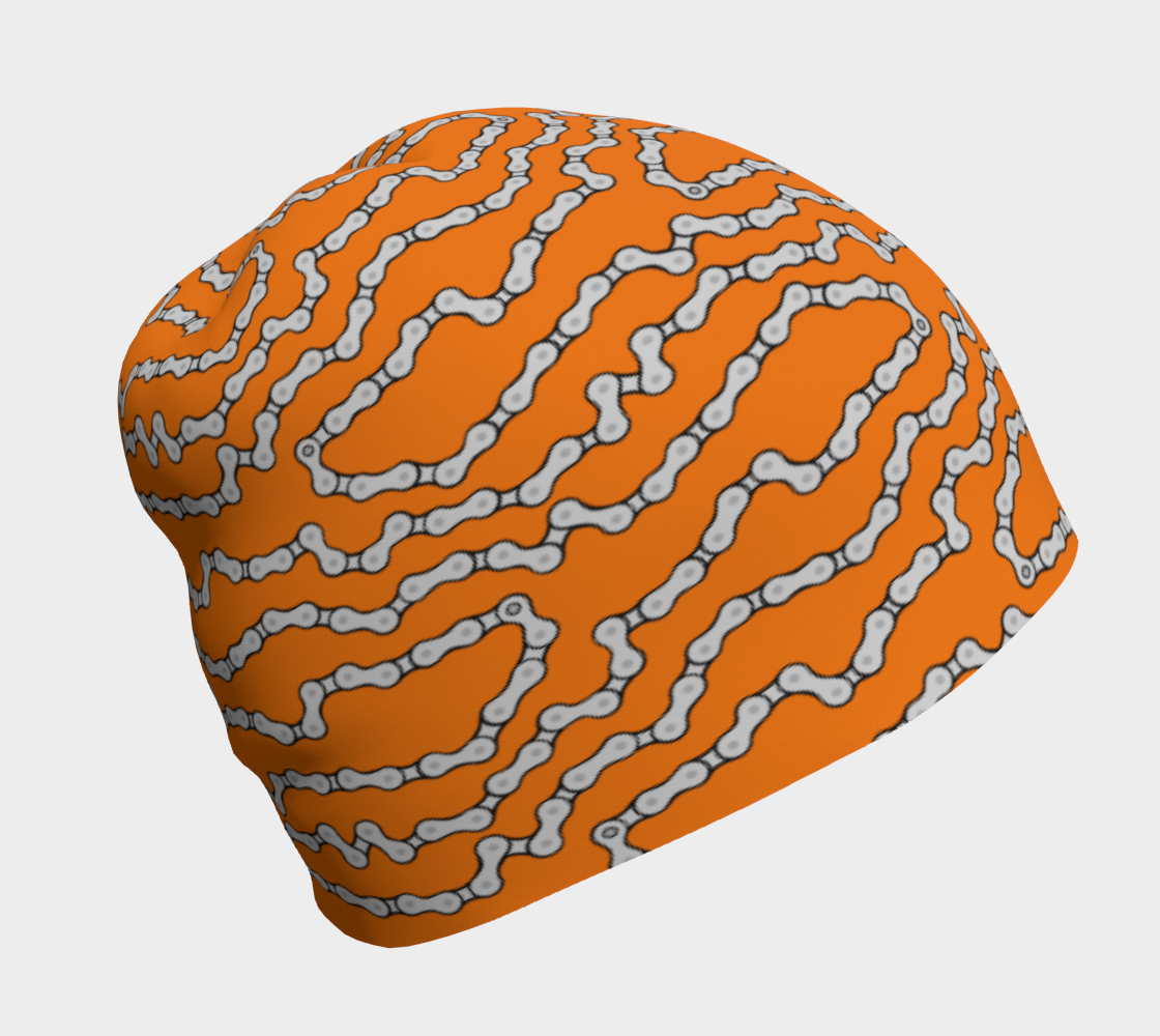 Aperçu de Bike Chain Beanie Hat - Orange #1