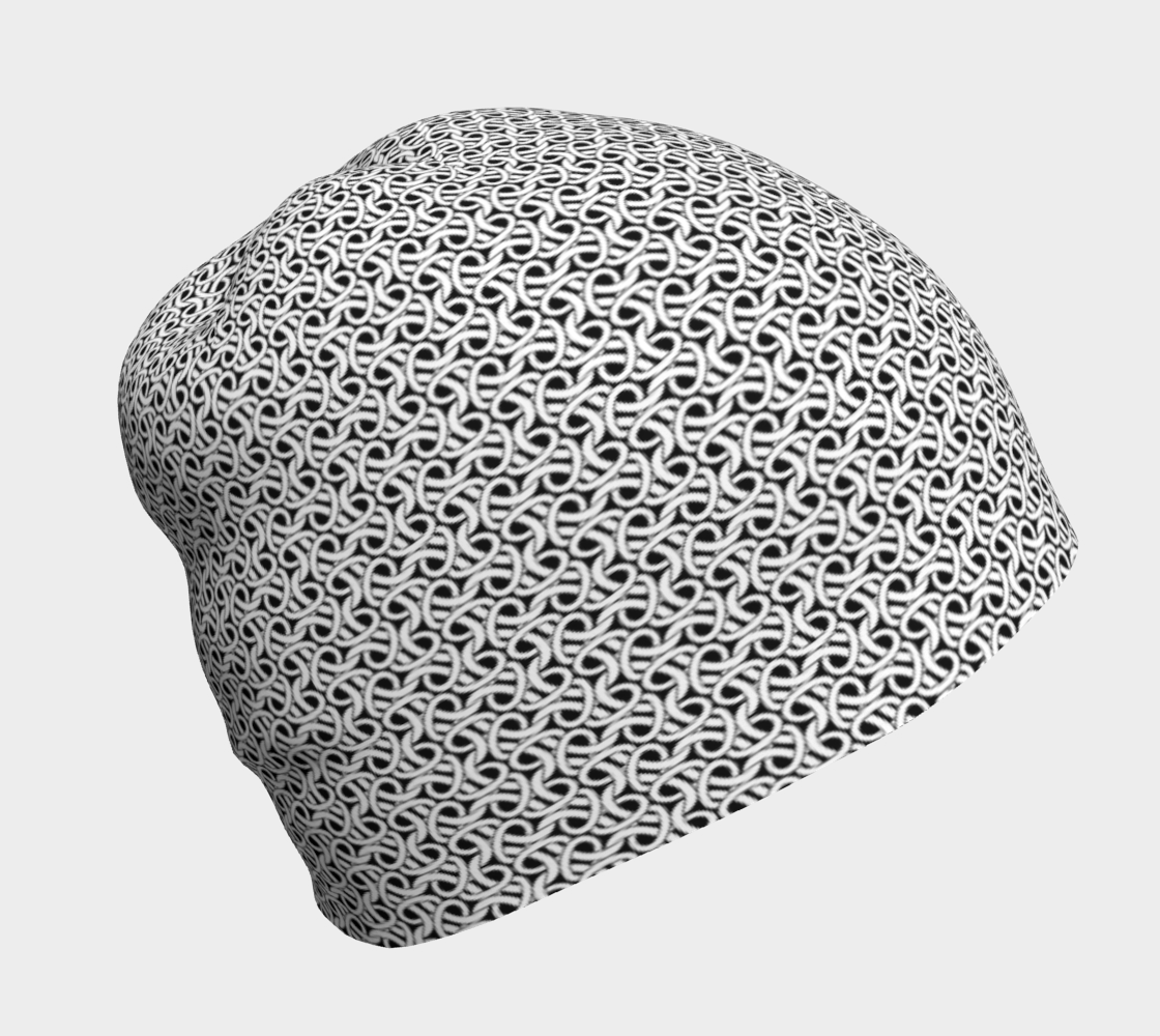 Aperçu de Chain-mail, Chain-armour pattern in black and white #1