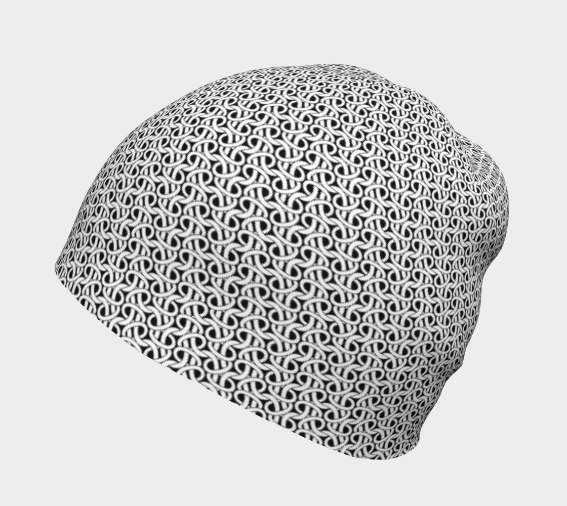 Aperçu de Chain-mail, Chain-armour pattern in black and white #2