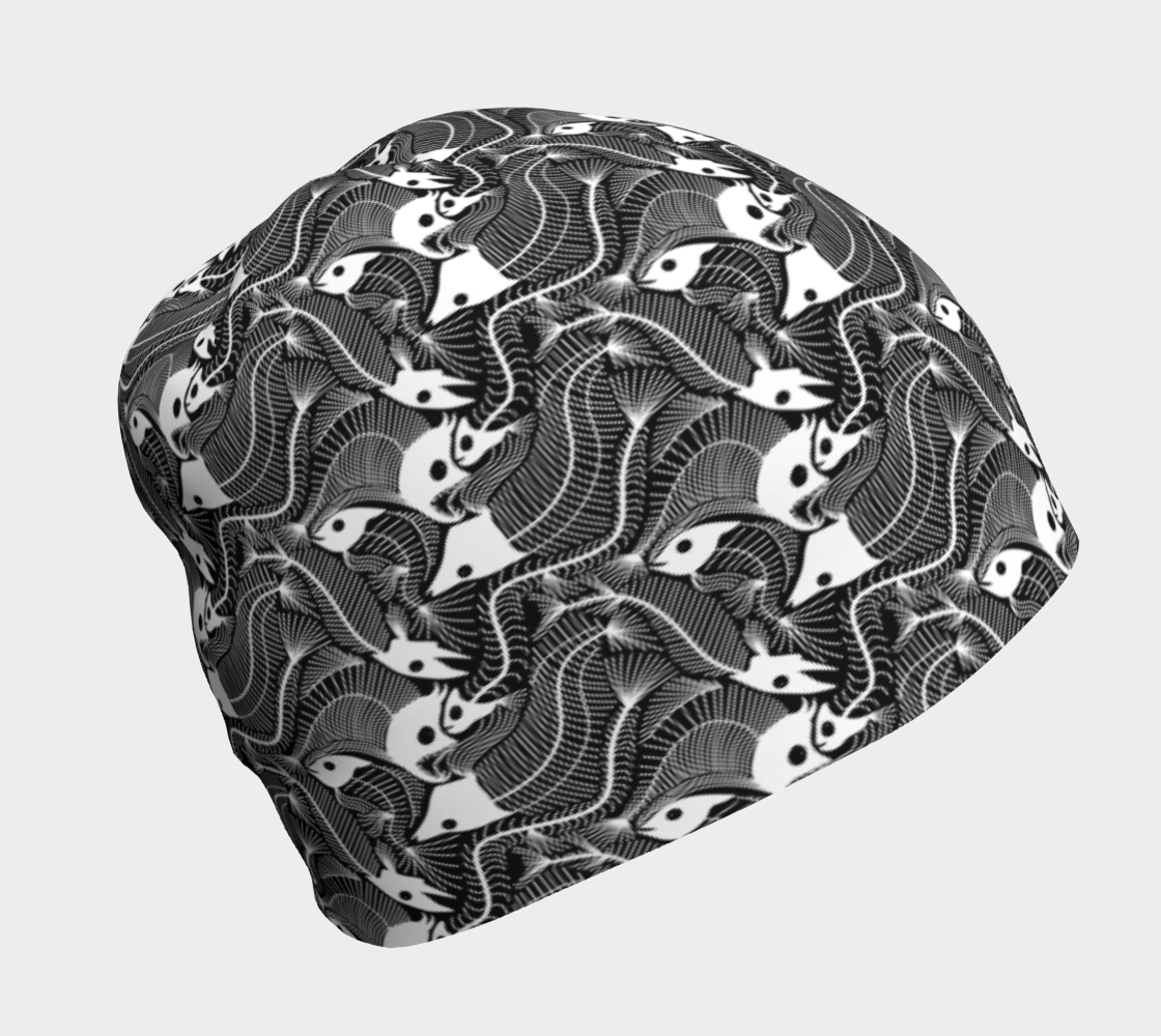 Fish Bones pattern in black and white preview