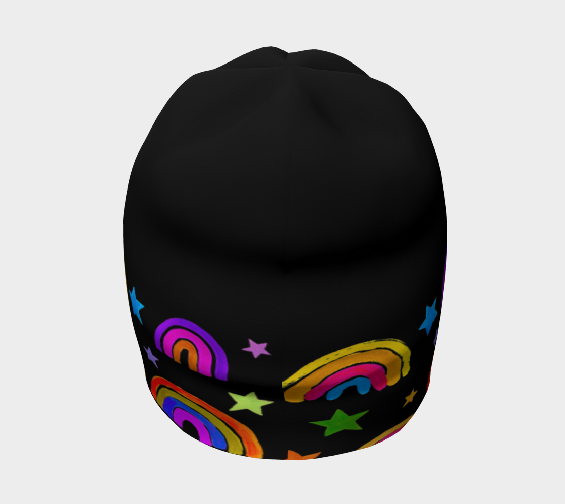 Rainbows and Stars 2.0 Black Beanie preview #4