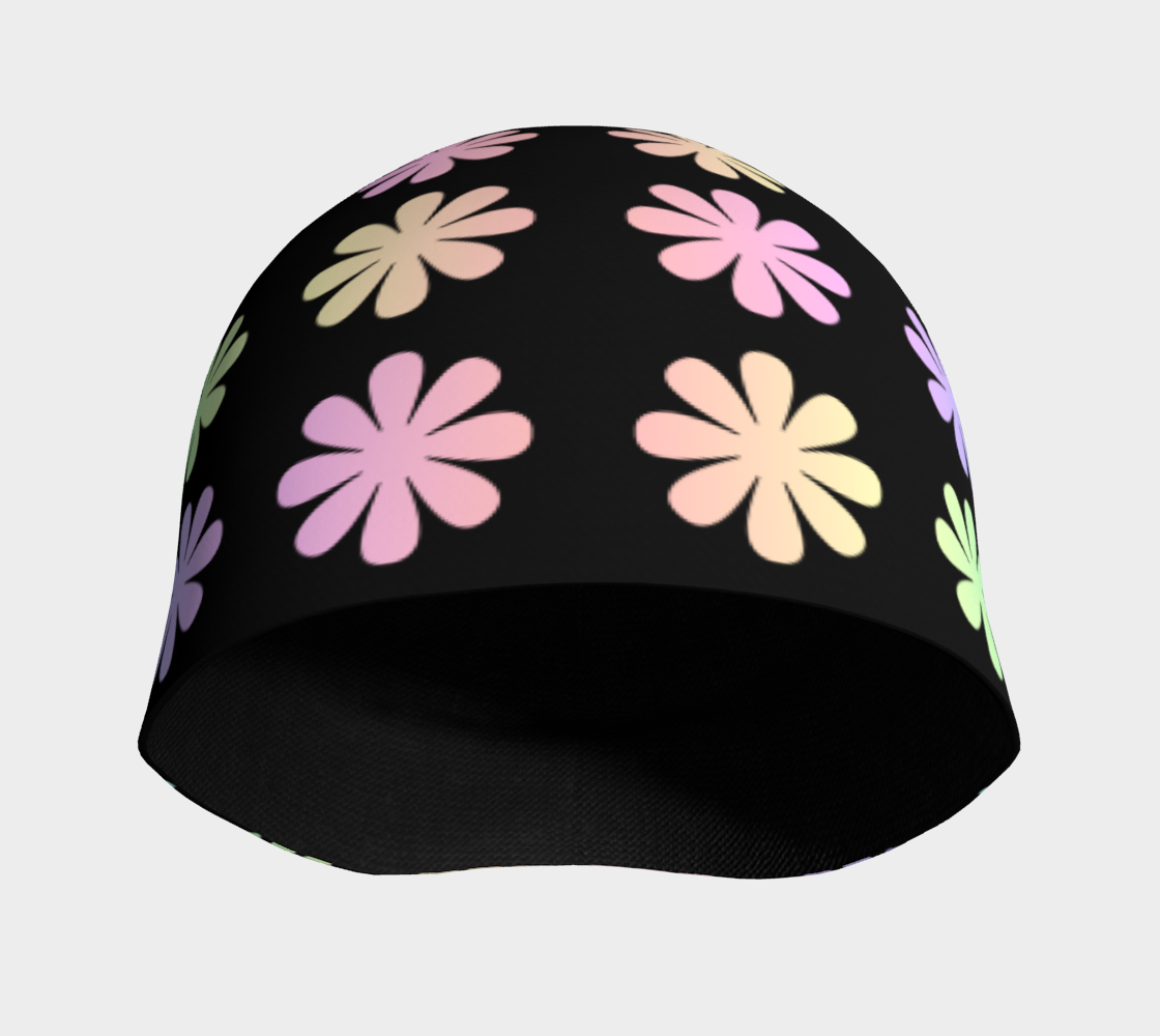 Multicolored Flowers on Black preview #3