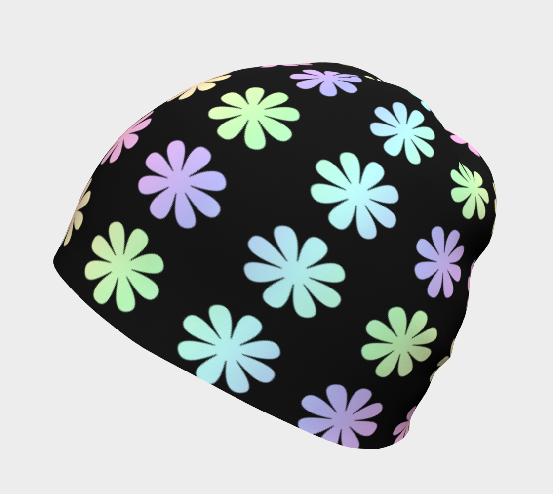 Multicolored Flowers on Black preview #2