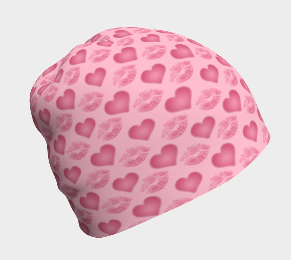 Aperçu de Love and Kisses Toque Valentine's Beanies