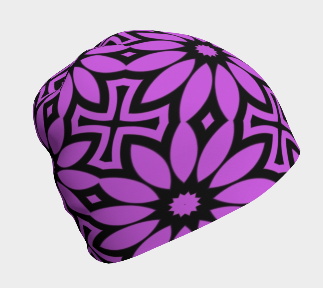 Flower Pattern in Fuchsia and Black preview