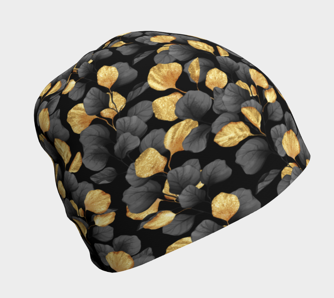 Black and gold leaves preview