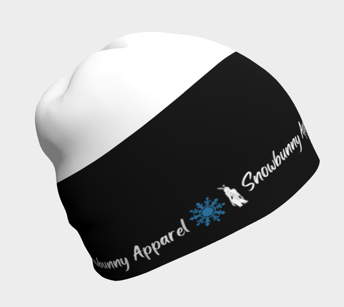 Snowbunny Apparel - White & Black Beanie preview