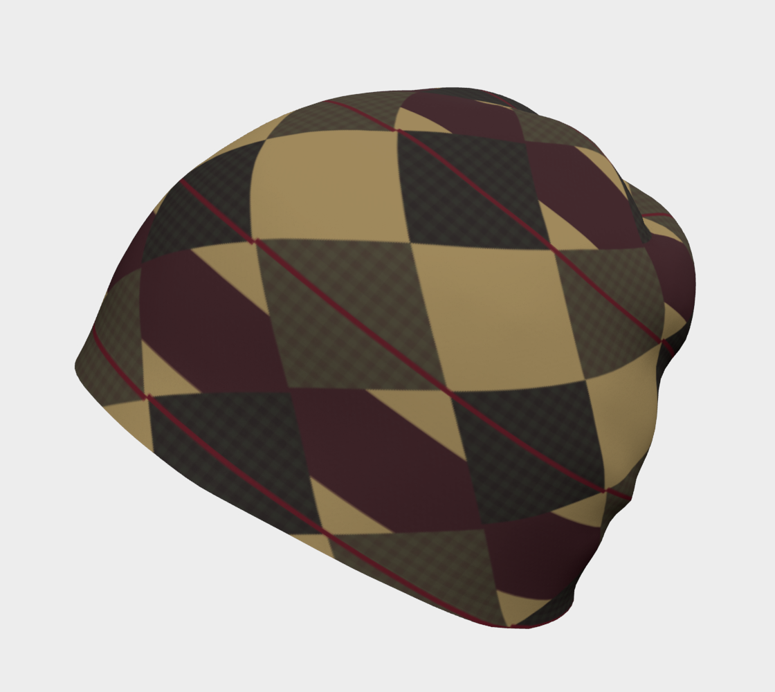 Checkered Brown Plaid Hat preview #2
