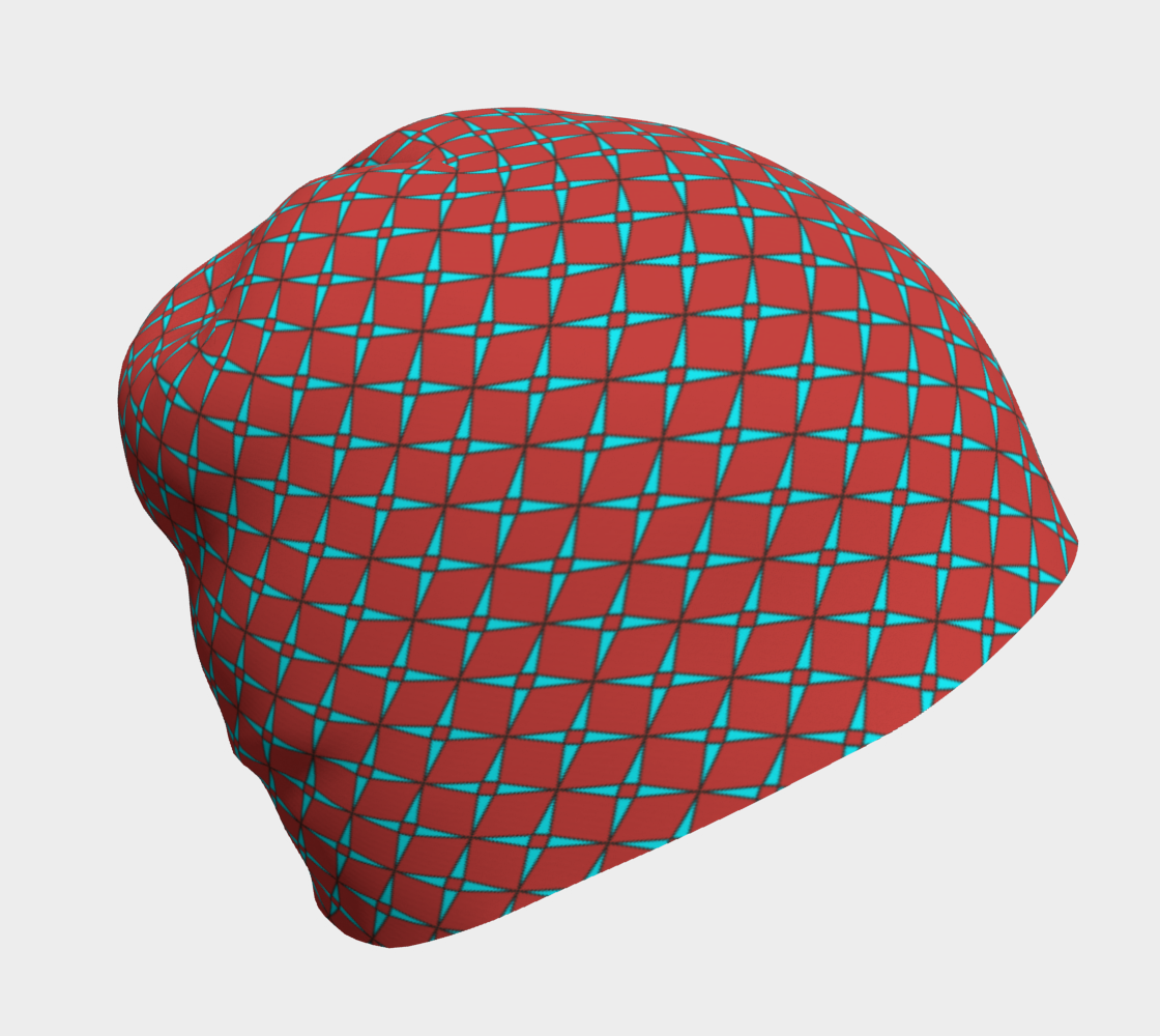 Turquoise Stars on Red preview