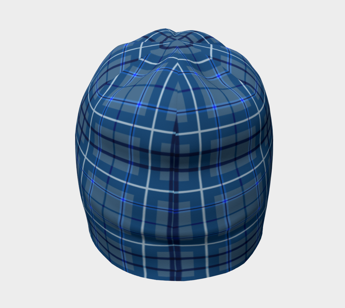 Aperçu de Blue Grey White Simple Plaid Stripe #4