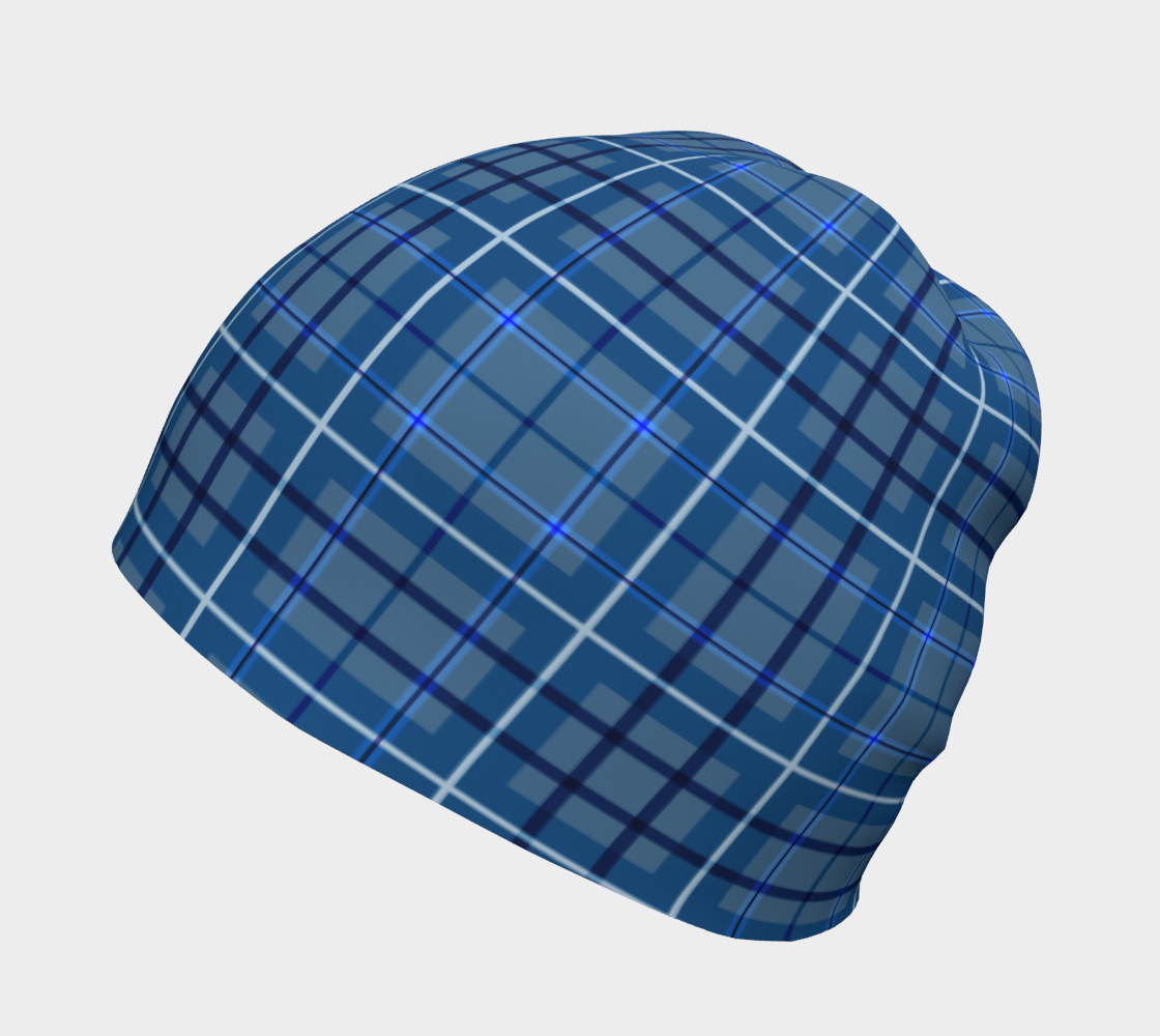 Aperçu de Blue Grey White Simple Plaid Stripe #2