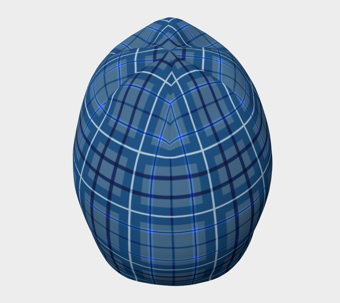 Aperçu de Blue Grey White Simple Plaid Stripe #5