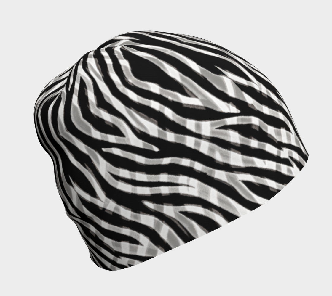 Aperçu 3D de Modern Tribal Zebra Black Grey White