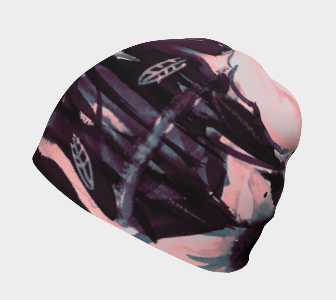 Bonnet Aquarelle florale noir rosé preview #2