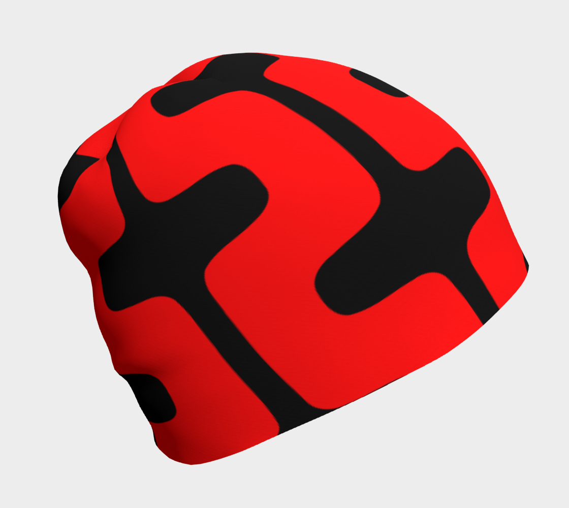 Aperçu de Modern Wavy Lines Red and Black #1