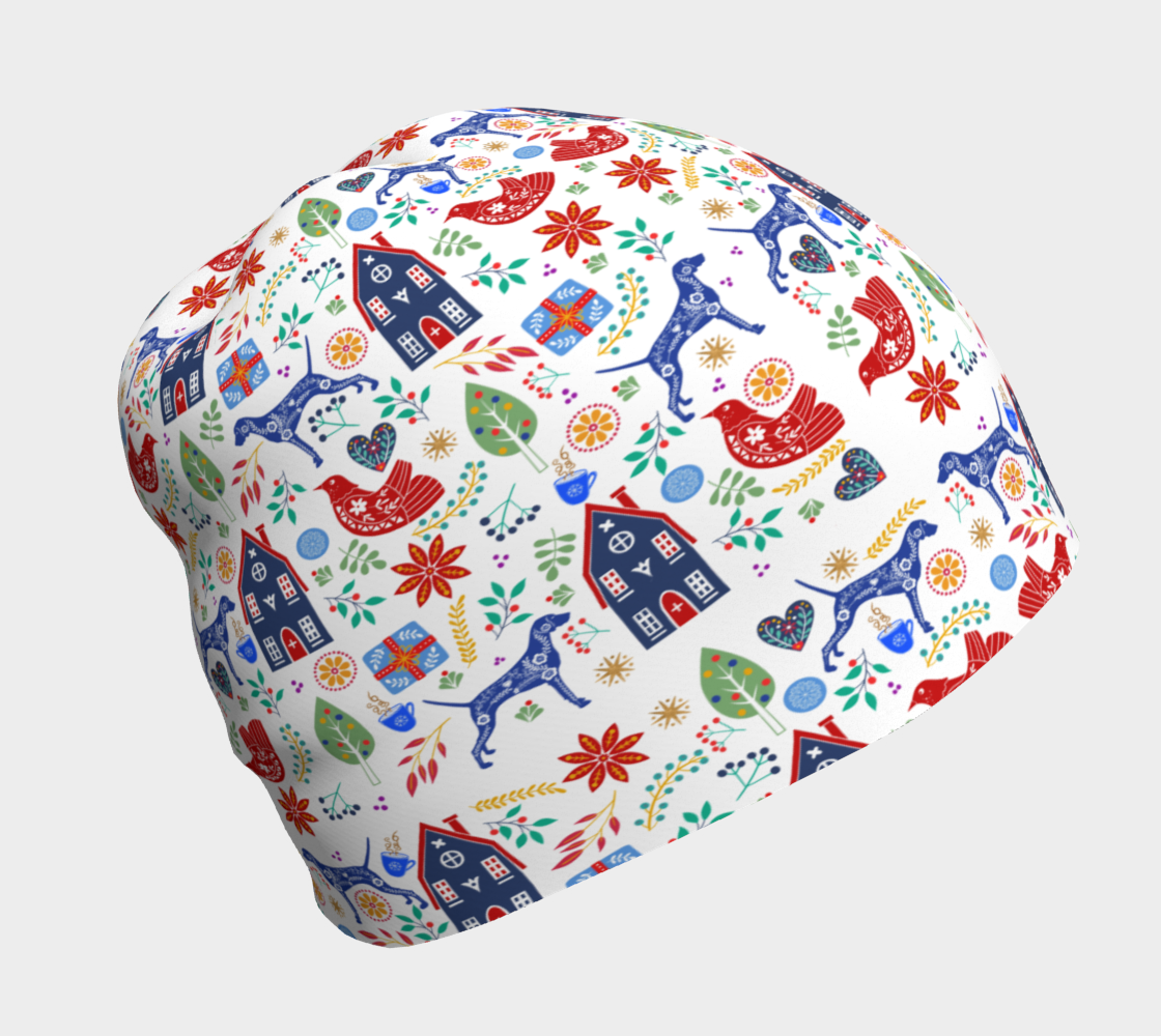 Aperçu de Blue Weimaraner Scandinavian Holidays beanie