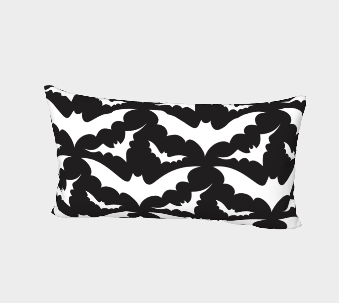 Aperçu de Black Bats Pillow Sham #2