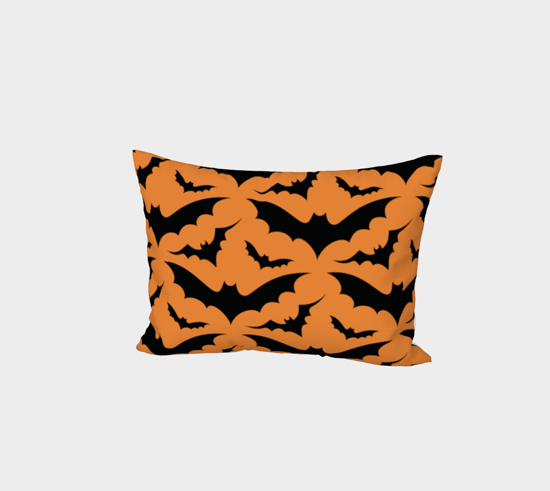 Orange Bats Pillow Sham aperçu