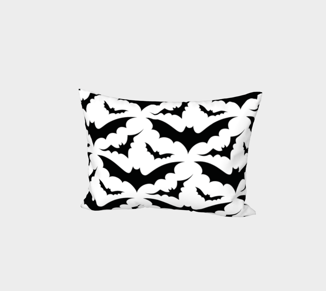 White Bats Pillow Sham aperçu