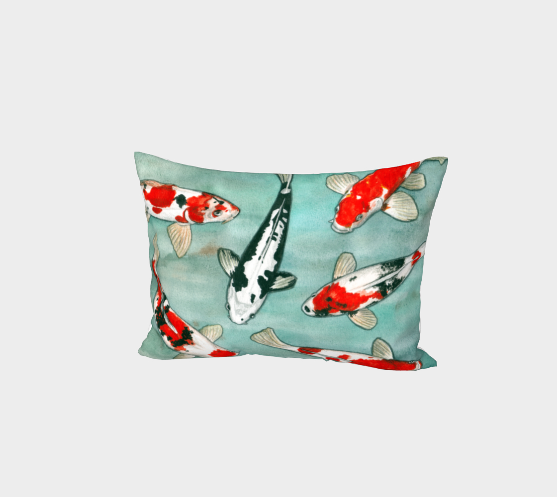 Le ballet des carpes koï Bed Pillow Sham aperçu
