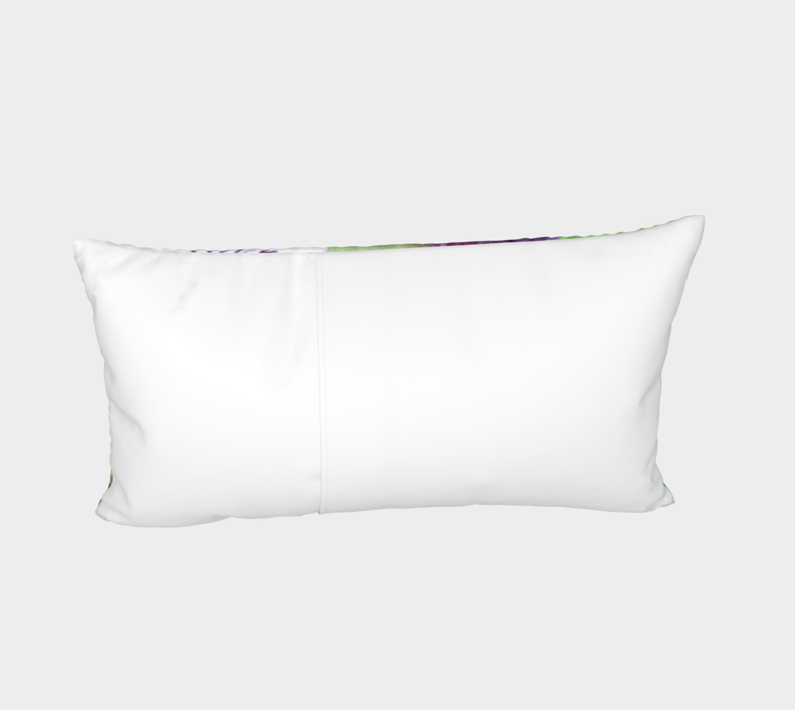 Aperçu de Purple and white pansies flowers Bed Pillow Sham #4